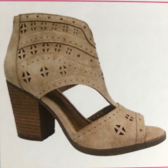 Sugar Shoes - Sugar Brand Heels Natural Tumble Metallic Viveca 9